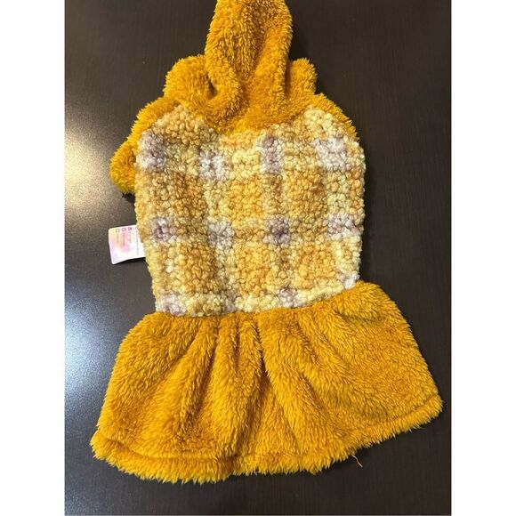 NEW Dog Sweaters Dress Hoodie Fuzzy Fleece Puppy M - Picture 4 of 9